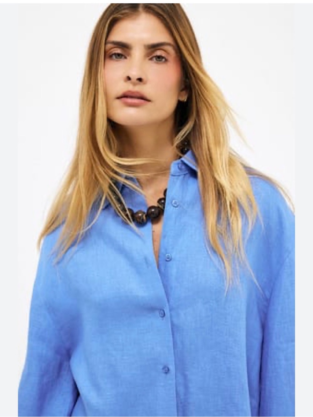 Zara 100% Linen Button-Down Shirt